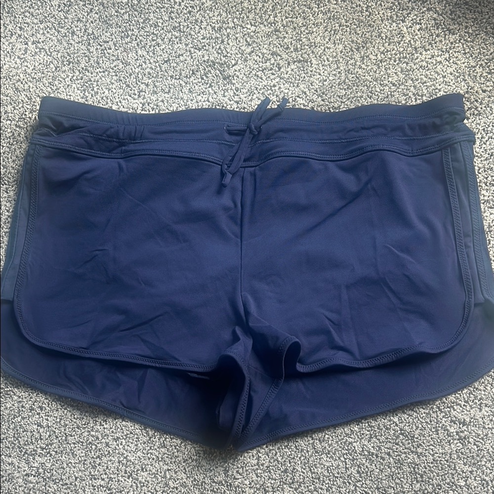 Athleta Blue Athletic Swim Shorts Performance Fit